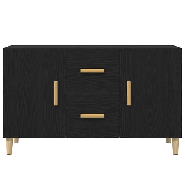vidaXL Skjenk svart eik 100x36x60 cm konstruert tre