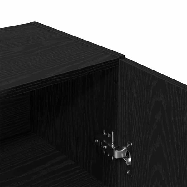 vidaXL Skjenk svart eik 100x36x60 cm konstruert tre