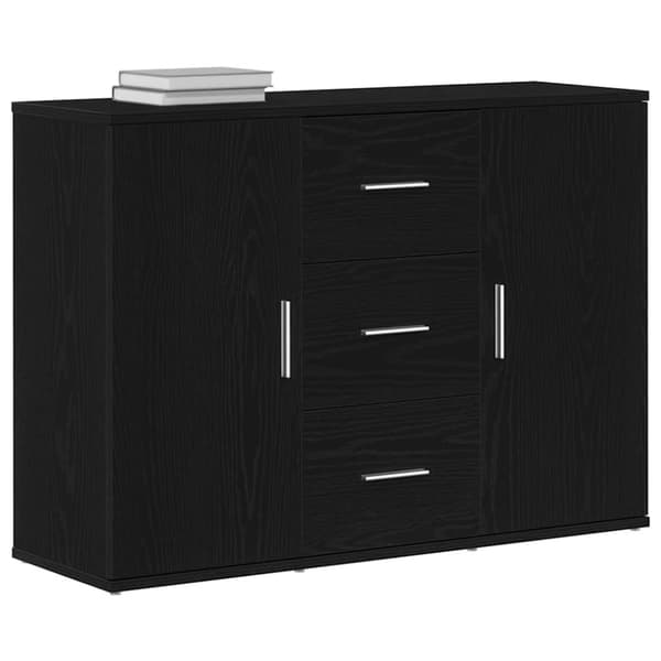 vidaXL Senkki musta tammi 91x29,5x65 cm tekninen puu