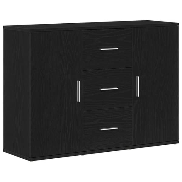 vidaXL Senkki musta tammi 91x29,5x65 cm tekninen puu