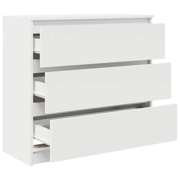 vidaXL skab 80x35x76 cm konstrueret træ hvid