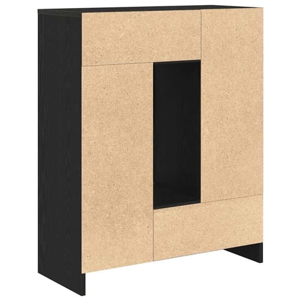vidaXL Skjenk med skuffer og dører brun eik 73x31x90 cm