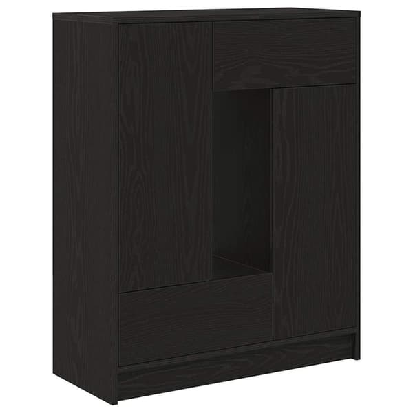 vidaXL Skjenk med skuffer og dører brun eik 73x31x90 cm