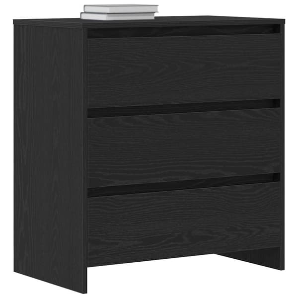 vidaXL Skänk svart ek 70x41x75 cm konstruerat trä