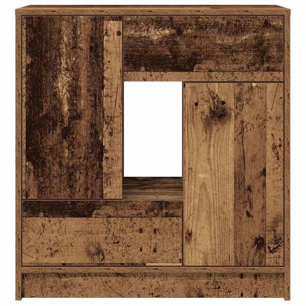 vidaXL Senkki laatikoilla ja ovilla vanha puu 70,5x34x74,5 cm