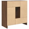 Pikkukuva 9 / 11: vidaXL Senkki laatikoilla ja ovilla ruskea tammi 70,5x34x74,5 cm
