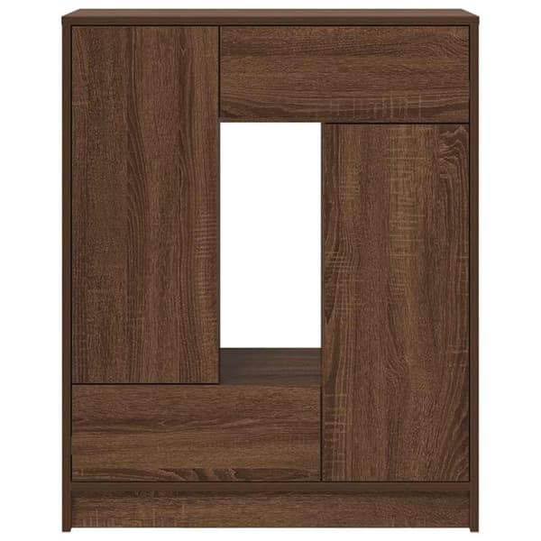 vidaXL Senkki laatikoilla ja ovilla ruskea tammi 73x31x90 cm