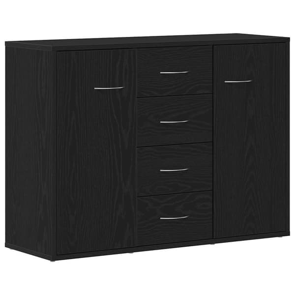 vidaXL Skjenk svart eik 88x30x64 cm konstruert tre
