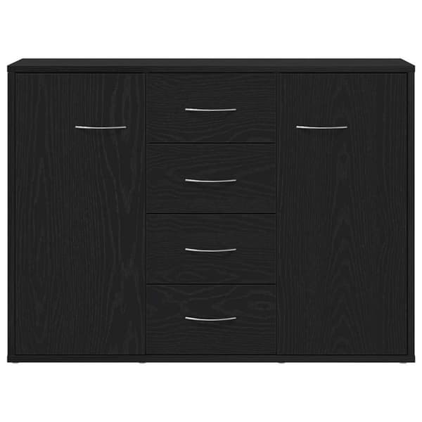 vidaXL Skjenk svart eik 88x30x64 cm konstruert tre