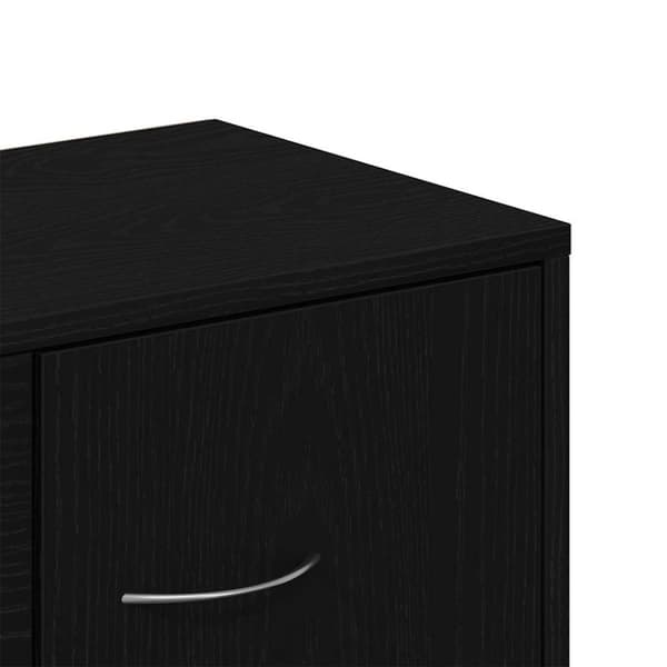 vidaXL Skjenk svart eik 88x30x64 cm konstruert tre