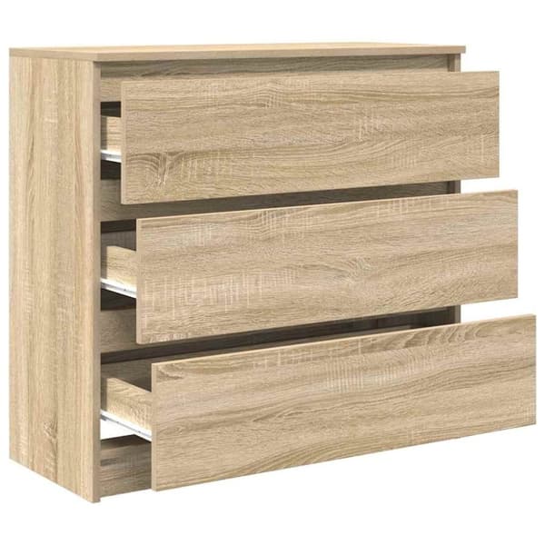 vidaXL Skjenk sonoma eik 80x35x76 cm konstruert tre
