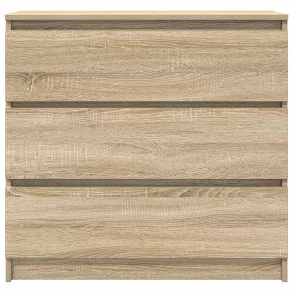 vidaXL Skjenk sonoma eik 80x35x76 cm konstruert tre