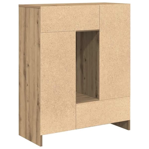 vidaXL Skjenk med skuffer og dører artisan eik 73x31x90 cm