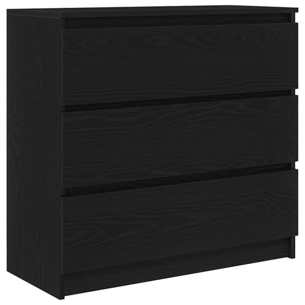 vidaXL Skänk svart ek 80x35x76 cm konstruerat trä