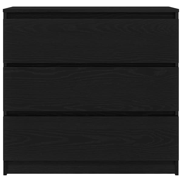 vidaXL Skänk svart ek 80x35x76 cm konstruerat trä