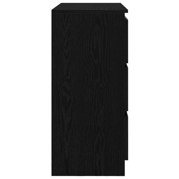 vidaXL Skänk svart ek 80x35x76 cm konstruerat trä