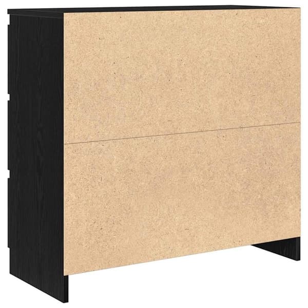 vidaXL Skänk svart ek 80x35x76 cm konstruerat trä