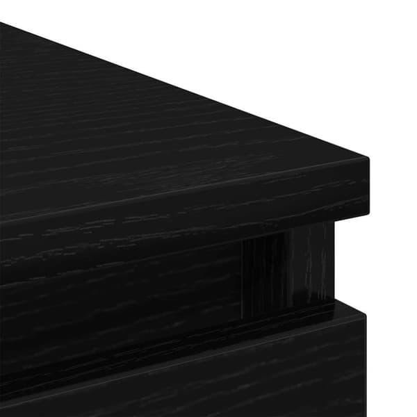 vidaXL Skänk svart ek 80x35x76 cm konstruerat trä