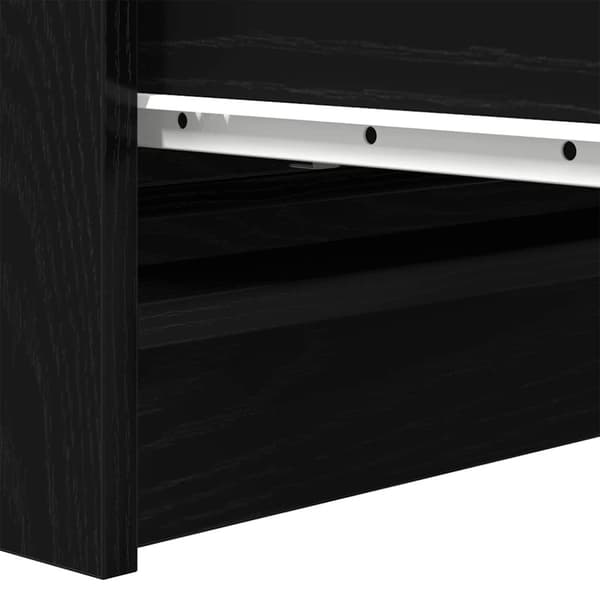 vidaXL Skänk svart ek 80x35x76 cm konstruerat trä