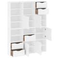 Miniatyrbillede 6 af 11: vidaXL sidekabinetter 6 stk ODDA 40x24x79 cm massivt fyrretræ hvid