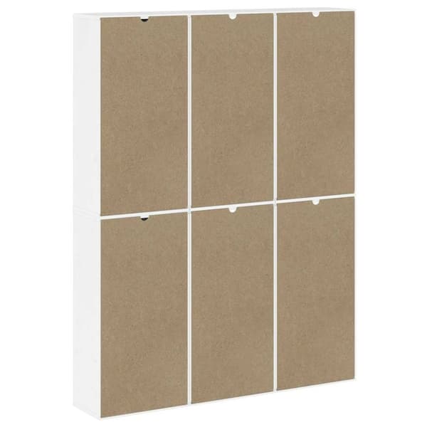 vidaXL sidekabinetter 6 stk ODDA 40x24x79 cm massivt fyrretræ hvid