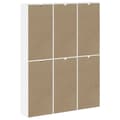 Miniatyrbillede 9 af 11: vidaXL sidekabinetter 6 stk ODDA 40x24x79 cm massivt fyrretræ hvid