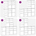 Miniatyrbillede 10 af 11: vidaXL sidekabinetter 6 stk ODDA 40x24x79 cm massivt fyrretræ hvid
