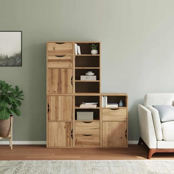 vidaXL sidekabinetter 5 stk ODDA 40x24x79 cm massivt fyrretræ