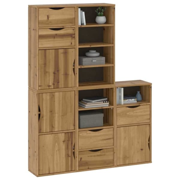 vidaXL sidekabinetter 5 stk ODDA 40x24x79 cm massivt fyrretræ