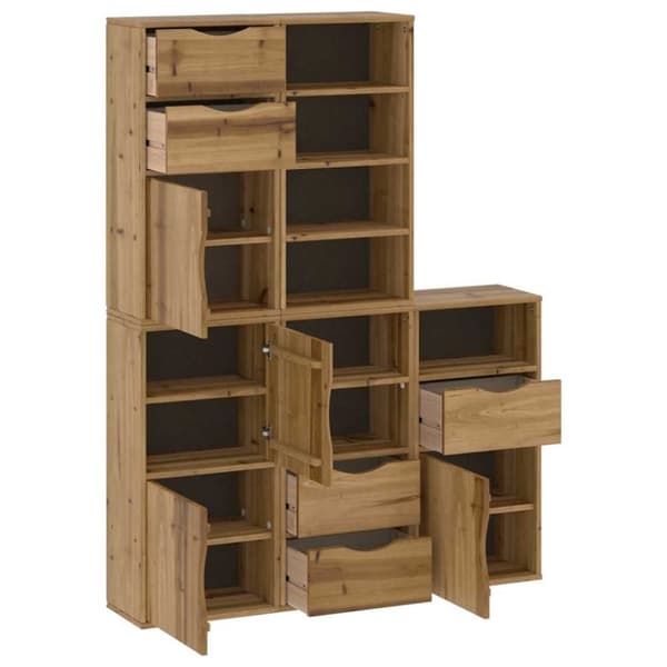 vidaXL sidekabinetter 5 stk ODDA 40x24x79 cm massivt fyrretræ