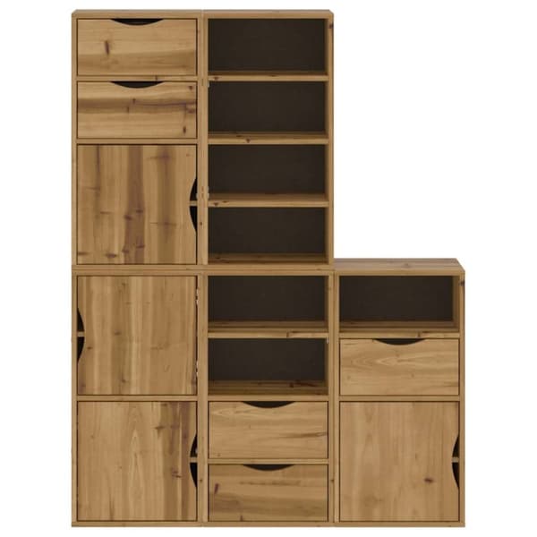 vidaXL sidekabinetter 5 stk ODDA 40x24x79 cm massivt fyrretræ