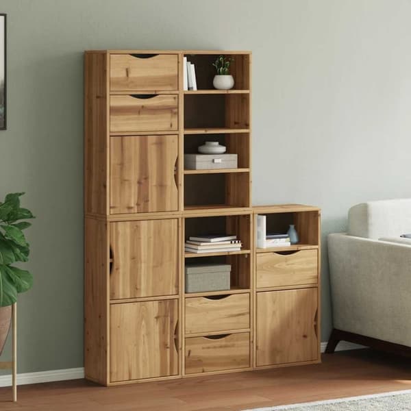vidaXL sidekabinetter 5 stk ODDA 40x24x79 cm massivt fyrretræ
