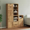 Miniatyrbillede 2 af 11: vidaXL sidekabinetter 5 stk ODDA 40x24x79 cm massivt fyrretræ
