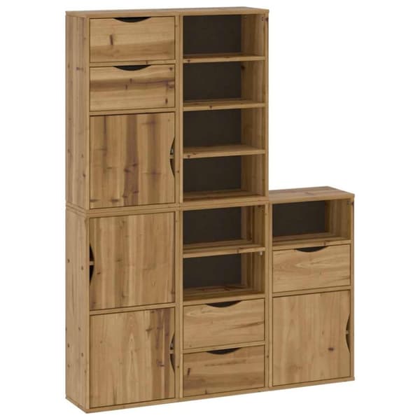 vidaXL sidekabinetter 5 stk ODDA 40x24x79 cm massivt fyrretræ