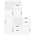 Miniatyrbillede 7 af 11: vidaXL sidekabinetter 5 stk ODDA 40x24x79 cm massivt fyrretræ hvid