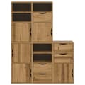 Miniatyrbillede 7 af 11: vidaXL sidekabinetter 5 stk ODDA 40x24x79 cm massivt fyrretræ