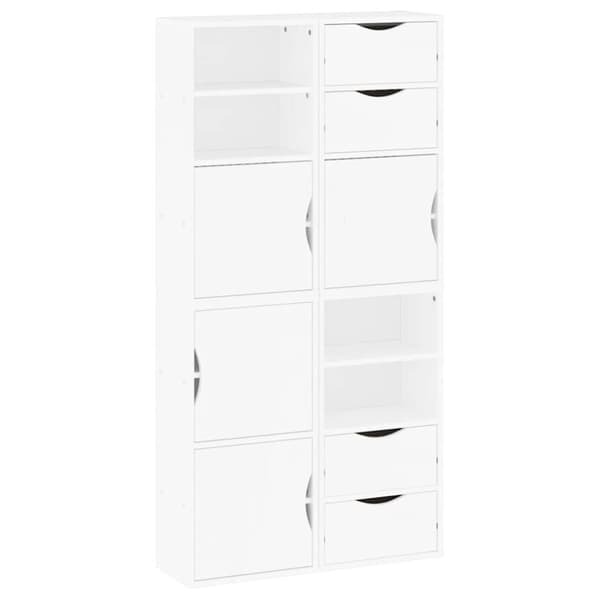 vidaXL Sivukaapit 4 kpl ODDA, valkoinen, 40x24x79 cm massiivipuu mänty