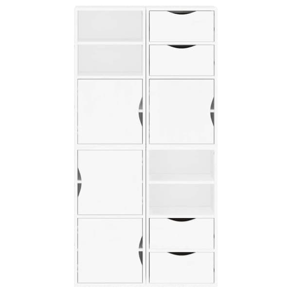 vidaXL Sivukaapit 4 kpl ODDA, valkoinen, 40x24x79 cm massiivipuu mänty