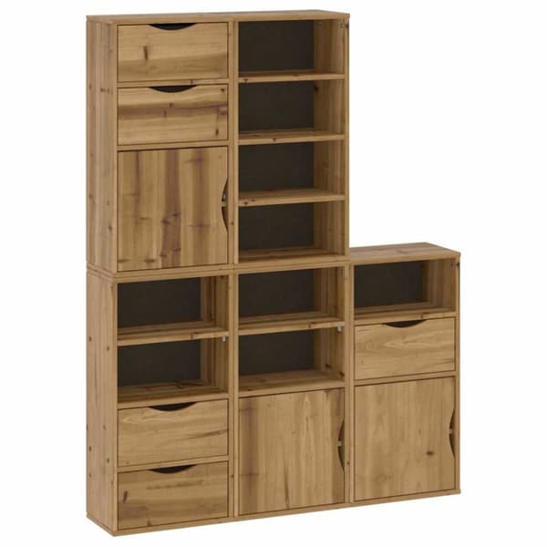 vidaXL sidekabinetter 5 stk ODDA 40x24x79 cm massivt fyrretræ