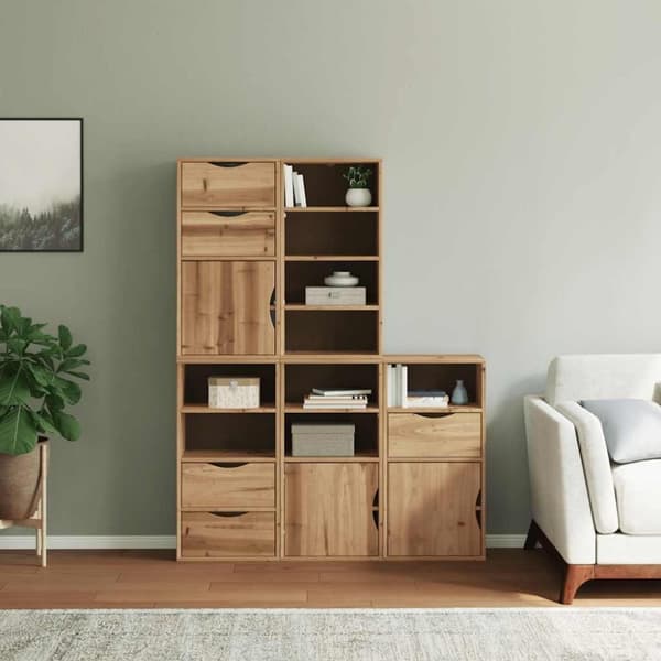 vidaXL sidekabinetter 5 stk ODDA 40x24x79 cm massivt fyrretræ