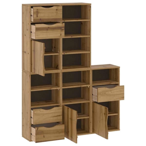 vidaXL sidekabinetter 5 stk ODDA 40x24x79 cm massivt fyrretræ