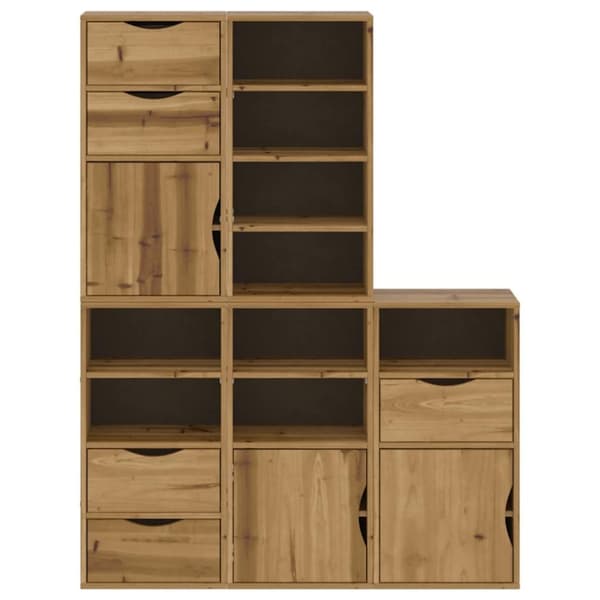 vidaXL sidekabinetter 5 stk ODDA 40x24x79 cm massivt fyrretræ