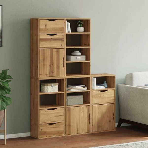 vidaXL sidekabinetter 5 stk ODDA 40x24x79 cm massivt fyrretræ