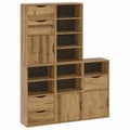 Miniatyrbillede 1 af 11: vidaXL sidekabinetter 5 stk ODDA 40x24x79 cm massivt fyrretræ