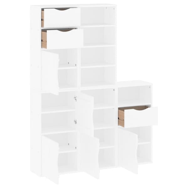 vidaXL sidekabinetter 5 stk ODDA 40x24x79 cm massivt fyrretræ hvid
