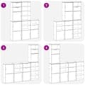 Miniatyrbillede 10 af 11: vidaXL sidekabinetter 5 stk ODDA 40x24x79 cm massivt fyrretræ hvid