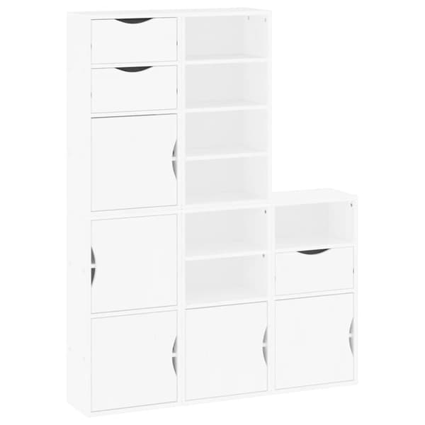 vidaXL sidekabinetter 5 stk ODDA 40x24x79 cm massivt fyrretræ hvid
