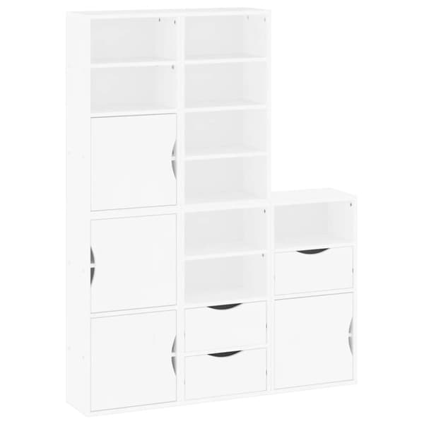 vidaXL sidekabinetter 5 stk ODDA 40x24x79 cm massivt fyrretræ hvid