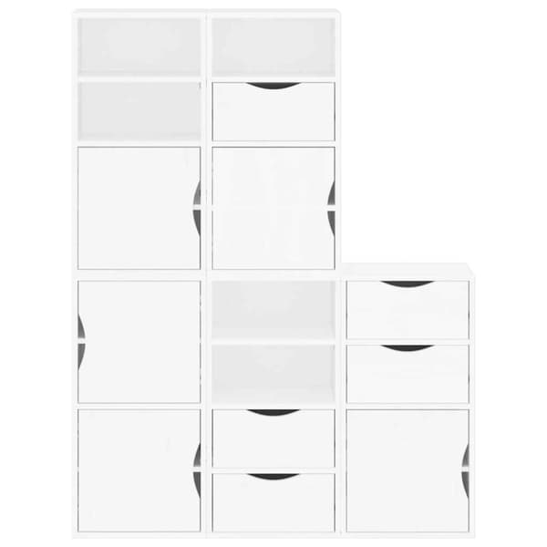 vidaXL Sidoskåp 5 st "ODDA" vit 40x24x79 cm massivt trä furu