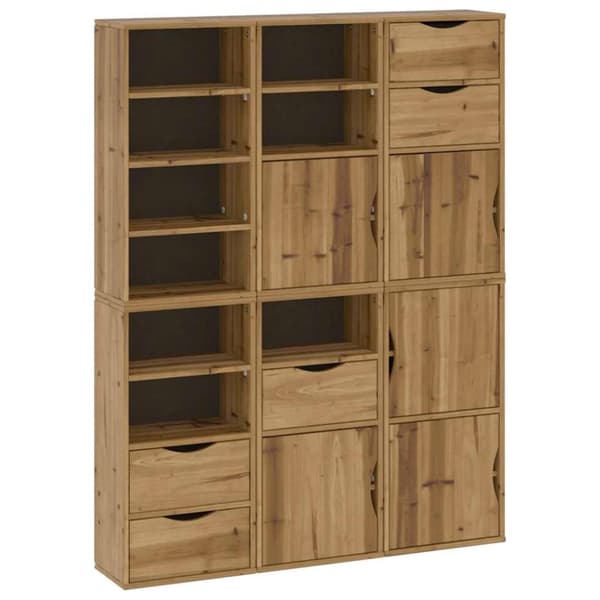 vidaXL sidekabinetter 6 stk ODDA 40x24x79 cm massivt fyrretræ